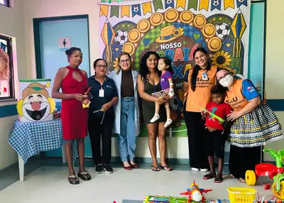 notícia: 'Arraiá da Ped' proporciona momentos de alegria às crianças internadas no Hospital Regional do Marajó