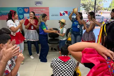 notícia: Policlínica de Tucuruí promove interação social e entretenimento com evento junino