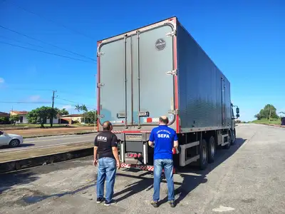 notícia: Sefa apreende 8,1 toneladas de camarão e 47.500 kg de milho
