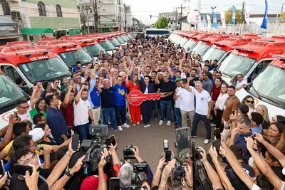 notícia: Governadora Hana Ghassan entrega nova Central do 192 e ambulâncias do SAMU em Santarém 