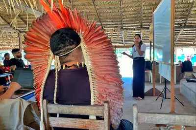 notícia: Semas leva oficina informativa sobre Sistema Jurisdicional de REDD+ a indígenas do Baixo Tapajós