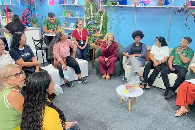 notícia: Fundação Cultural discute boas práticas de leitura em bibliotecas públicas na 29ª Feira Pan-Amazônica do Livro