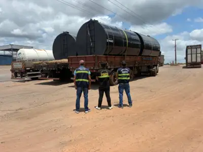 notícia: Sefa apreende 38 toneladas de cacau em amêndoa e tanques para emulsão asfáltica