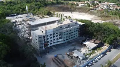notícia: Obras do novo Hospital Regional Público do Leste avançam