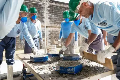 notícia: Seap ultrapassa 230 mil blocos de concreto produzidos e amplia oportunidades de ressocialização no Pará