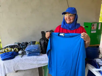 notícia: Cooperativa feminina de Cotijuba recebe equipamentos para ampliar a estrutura de coleta de resíduos na Ilha, em Belém