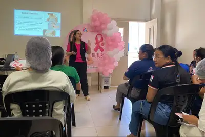 notícia: Hospital Regional dos Caetés promove palestra do Outubro Rosa e reforça a importância do diagnóstico precoce